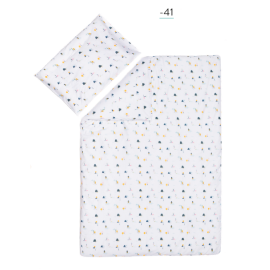 Lenjerie de pat din Jerse 2 piese casute Fillikid