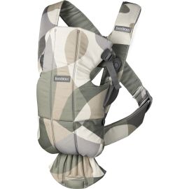BabyBjorn - Marsupiu anatomic Mini, cu multiple pozitii de purtare. Khaki/Green, Bumbac