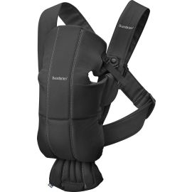 BabyBjorn - Marsupiu anatomic Mini, cu pozitii multiple de purtare, Black, Bumbac