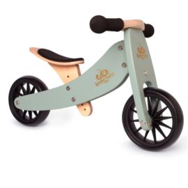 Tricicleta fara pedale transformabila Tiny Tot gri-verzui, +12 luni – Kinderfeets