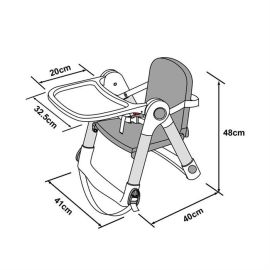 Apramo – Booster Pentru Masa Pliabil Flippa Dining Booster Grey