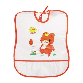 Baveta plastic moale 30x35 cm Orange bear Sunny Baby