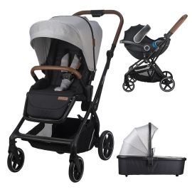 Carucior modular 2in1 Coccolle Saliara Greystone+Cos auto 0-13 kg GB Idan Satin Black