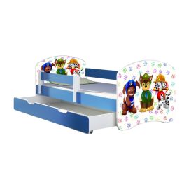 Patut Tineret MyKids Paw Patrol cu Sertar si Saltea 140x70