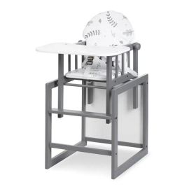 Scaun de masa multifunctional din lemn Klups Lily Grafit