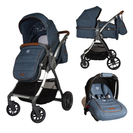 Carucior transformabil 3in1 Coccolle Acero Jeans