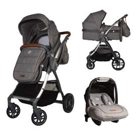 Carucior transformabil 3in1 Coccolle Acero Gri