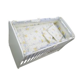 Lenjerie MyKids Teddy Stelute Crem-Blue M1 4+1 Piese 120x60