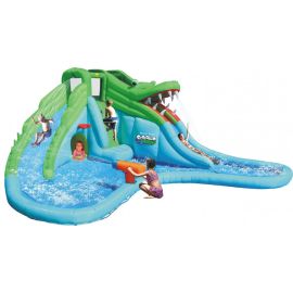 Saltea Gonflabila Crocodil cu Tobogane cu Apa