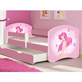 Patut Tineret MyKids Fairy cu Sertar si Saltea 160x80