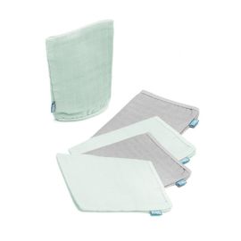 Manusi pentru baie muselina 5/set Mint Grey Fillikid