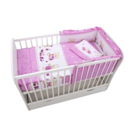 Lenjerie MyKids Teddy Toys Roz M1 4 Piese 140x70