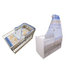 Lenjerie MyKids Teddy Hug Blue M1 5 Piese 140x70 cm