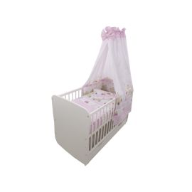 Lenjerie MyKids Teddy Play Pink M1 5 piese 140x70 cm