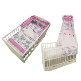 Lenjerie MyKids Teddy Hug Roz M2 5 Piese 120x60 cm