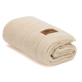 Patura tricotata Natur, 100% bumbac organic, 80x100 cm, Fillikid