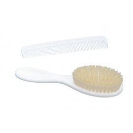 Perie si pieptan pentru bebelus White Rotho-babydesign
