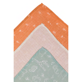 Scutece din muselina, 3/set, 75x75cm, cu design Fillikid