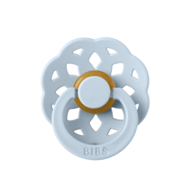BIBS - Suzeta Boheme Latex, tetina rotunda, 0 luni +-Baby Blue