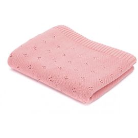 Patura tricotata 100% bumbac,100x80cm, Pink Flower Fillikid