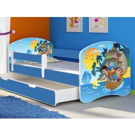Patut Tineret MyKids Pirates cu Sertar si Saltea 140x70