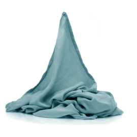 Muselina Swaddle de infasat 70%bambus+30%bbc, 120x120 cm Petrol Fillikid