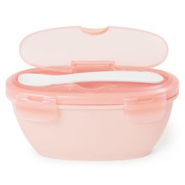 Skip Hop - Set de calatorie pentru hranire (bol + lingurita) - Soft coral