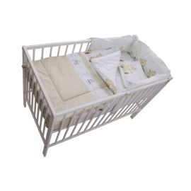 Lenjerie MyKids Teddy Play Bej 4 Piese M1 120x60