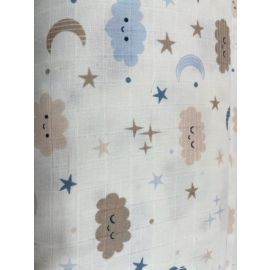 Cearceaf din muselina, 2buc./set, 120x160cm, norisori blue Kreis