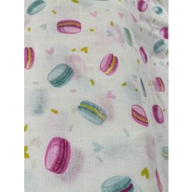 Cearceaf din muselina, 2buc./set, 120x160cm, macarons, Kreis