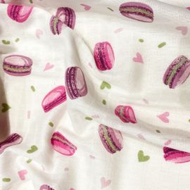 Scutec din muselina, macarons roz 80x80cm, Kreis Design