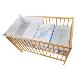 Lenjerie MyKids My Zoo Albastru 4 Piese 120x60