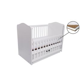 Patut Vessanti Como Balansoar Culisant - Alb + Saltea Cocos 10 Cm