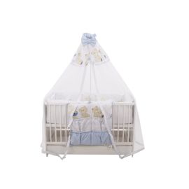 Lenjerie MyKids Teddy Play Blue M1 7 Piese 120x60 cm