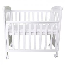 Patut co-sleeping 85x48 cm cu laterala culisanta Dreamy Mini Alb + saltea