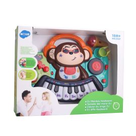 PIANINA BEBE MAIMUTICA DJ CU LUMINI SUNETE SI MICROFON