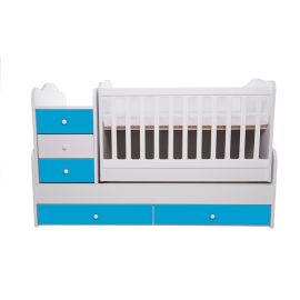 Patut Transformabil Vessanti Touring - Alb Cu Albastru