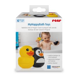 Set jucarii de baie din silicon pentru bebelusi MyHappyBath Toys , 6+ luni, Reer 76093