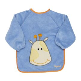 Baveta cu maneca frotir/pvc Blue Girafa 39x30 cm A Haberkorn