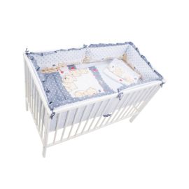 Lenjerie MyKids Teddy Friends Gri 4+1 Piese M2 140x70