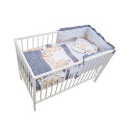 Lenjerie MyKids Teddy Friends Gri 4 Piese M2 140x70