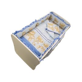 Lenjerie MyKids Teddy Hug Blue M1 4+1 Piese 120x60