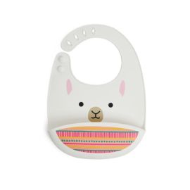 Skip Hop Bavetica de silicon Fold & Go Zoo - Lama
