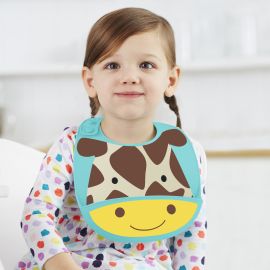 Skip Hop Bavetica de silicon Fold & Go Zoo - Girafa