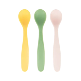 Badabulle - Set de 3 lingurite flexibile, Pastel