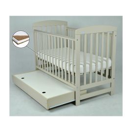 Patut Drewex Olek cu sertar - Latte + Saltea Cocos 8 Cm