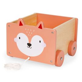Carucior din lemn pentru depozitarea jucariilor Ecotoys 2902