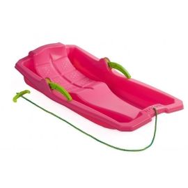 Sanie copii Marmat Karol cu manere si frana - Roz