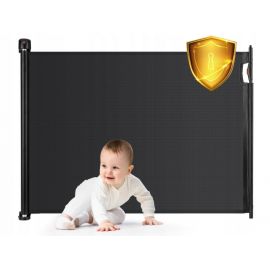 Bariera de protectie pentru scari si usi, 50-140 cm, Nukido 718400 - Negru