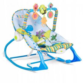 Balansoar multifunctional cu vibratii si muzica Ricokids 7302 - Albastru